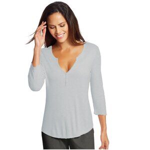 🎁 Maidenform Lounge Henley 3/4 Sleeve Shirt